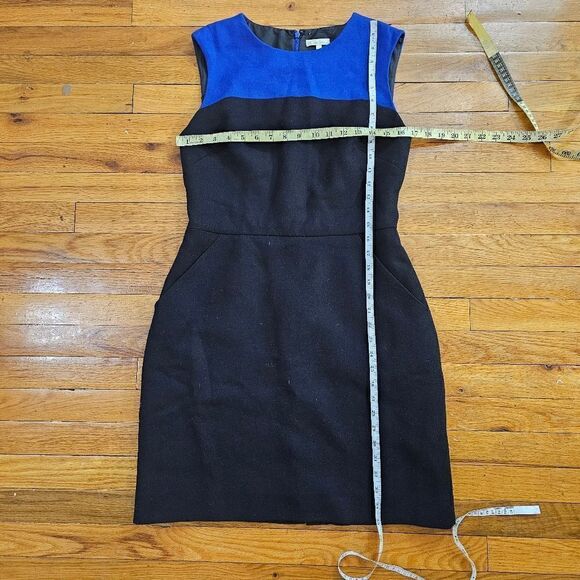 Shoshanna Blue and Black Midi Dress - Picture 6 of 7